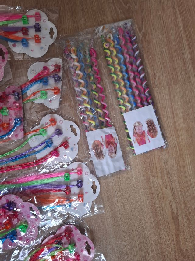 Lote 60 Trenzas Pelo Niña Multicolor