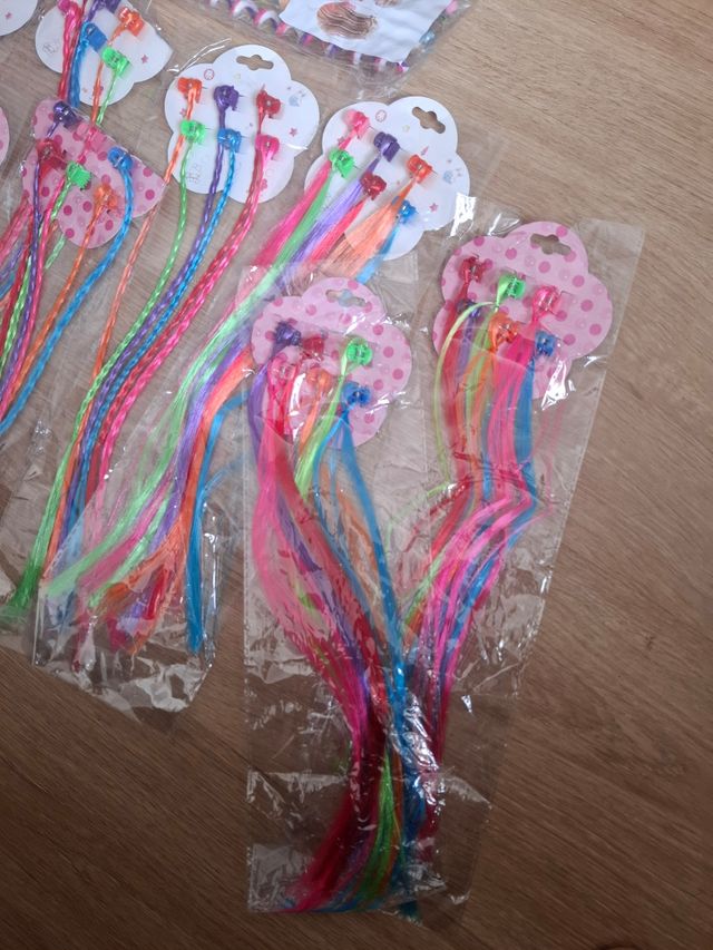 Lote 60 Trenzas Pelo Niña Multicolor