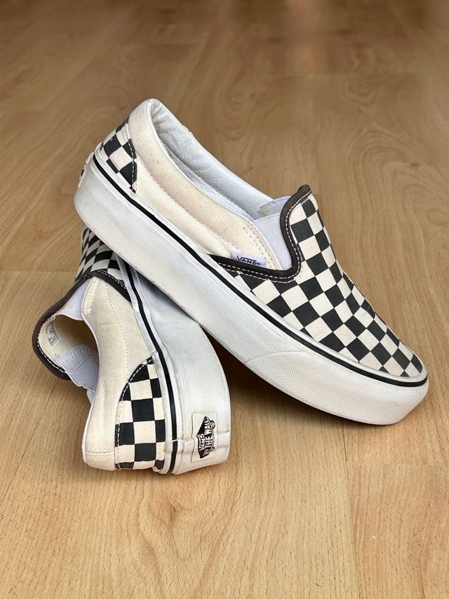 Zapatillas Vans 37 Slip On Platformas checkerboard