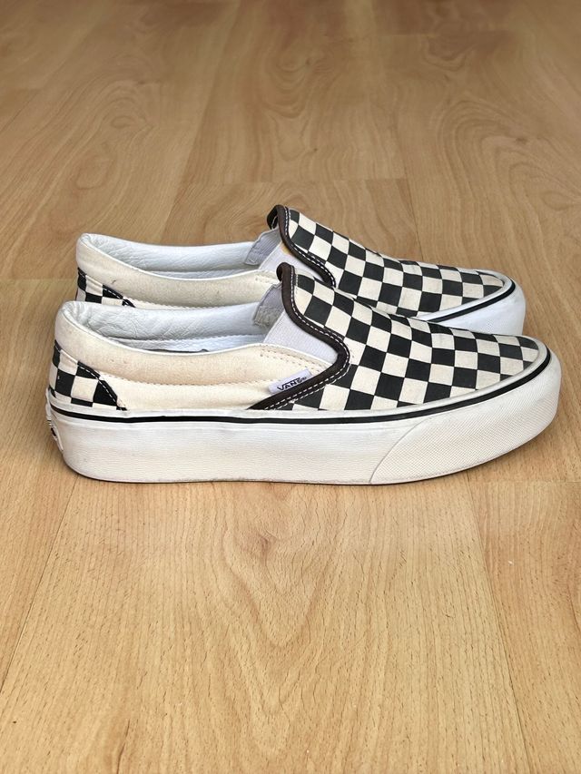 Zapatillas Vans 37 Slip On Platformas checkerboard