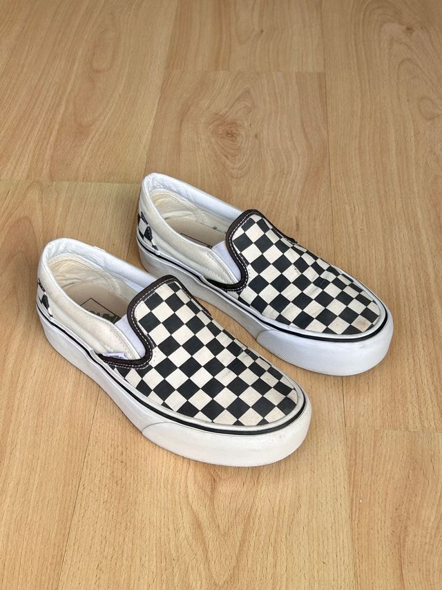 Zapatillas Vans 37 Slip On Platformas checkerboard