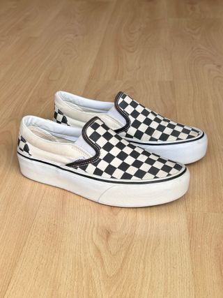 Zapatillas Vans 37 Slip On Platformas checkerboard