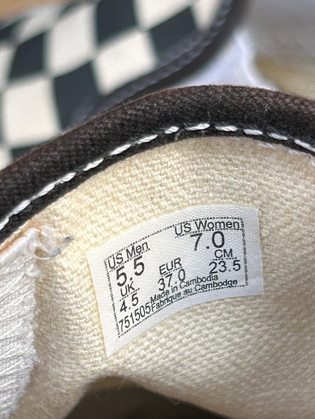 Zapatillas Vans 37 Slip On Platformas checkerboard