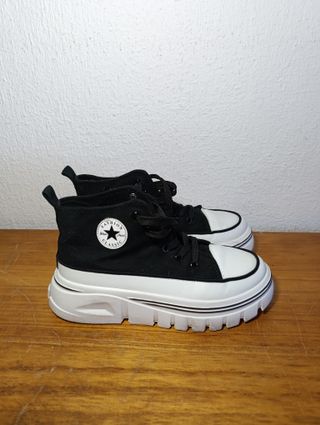 Zapatillas Negras con Plataforma Estilo Converse