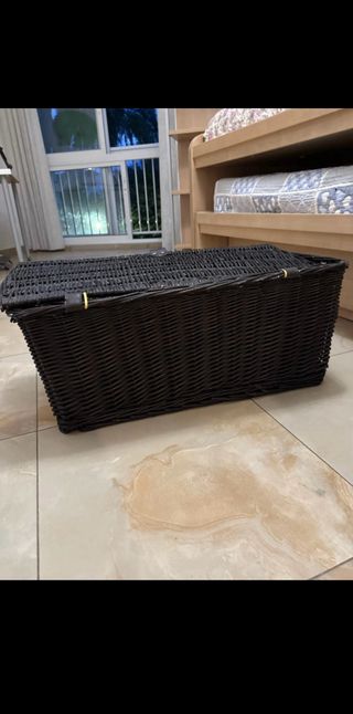 Cesta de picnic mimbre negra
