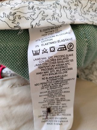 Ganga.pantalon algodon.camisasendero y cinto 8€