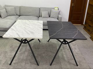 CHOLLO!! Mesas imitación mármol (negras y blancas)