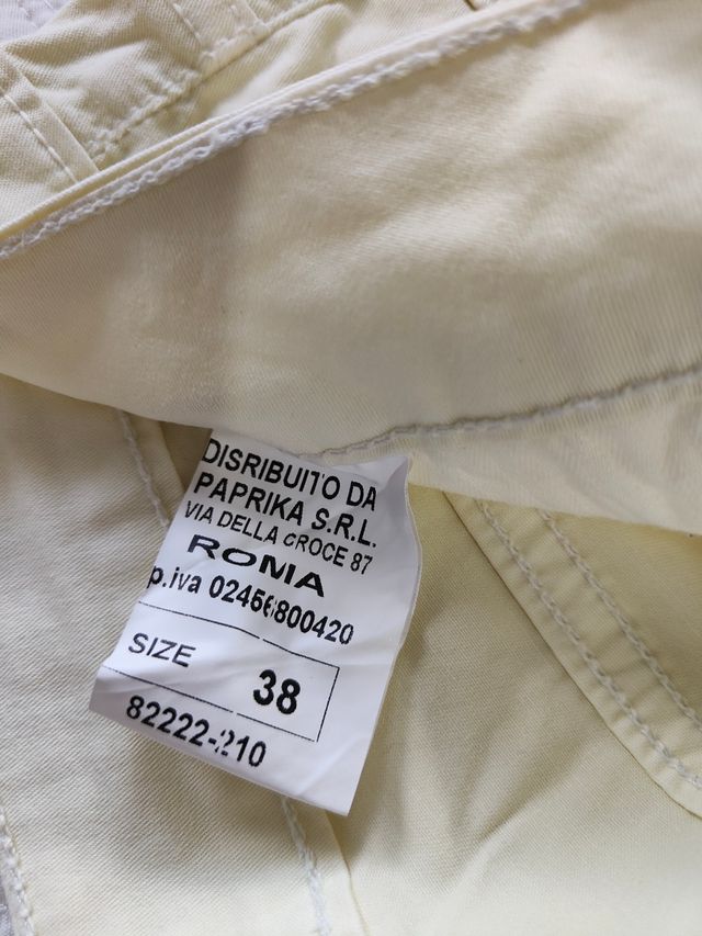 Pantalone Paprika Giallo Taglia 38