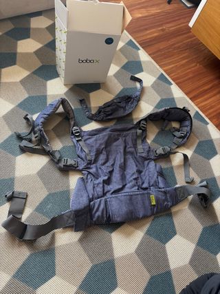 Mochila Porta Bebés Boba X Azul evolutiva
