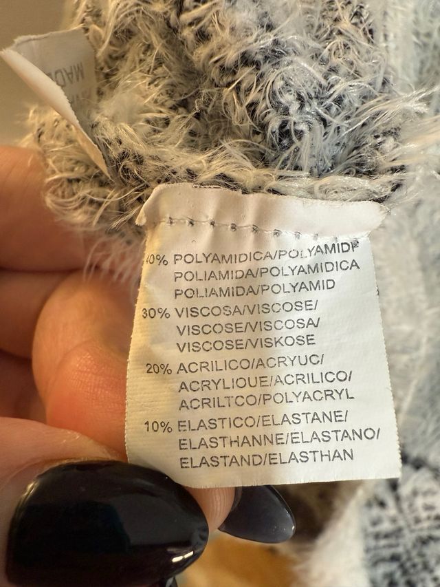 Jersey pelito mariposa gris y negro