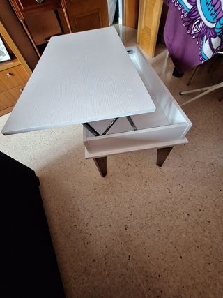 Mesa de centro blanca para8 salón