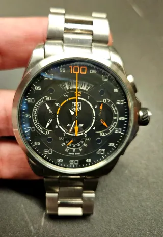  Reloj Deportivo Cronógrafo Negro/Plata