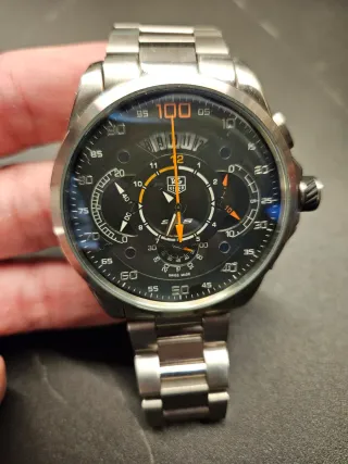 Reloj Deportivo Cronógrafo Negro/Plata
