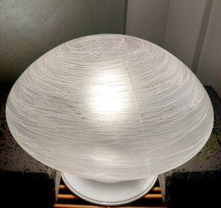 Plafoniera Murano in pasta di vetro effetto lunare
