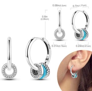 Pendientes modelo Pandora Aro con Abalorios 