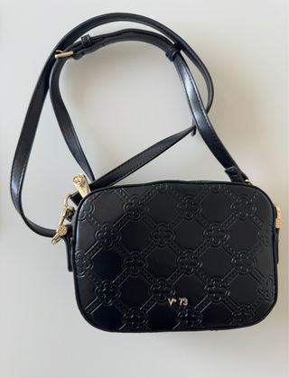Borsa V73 nera con fantasia