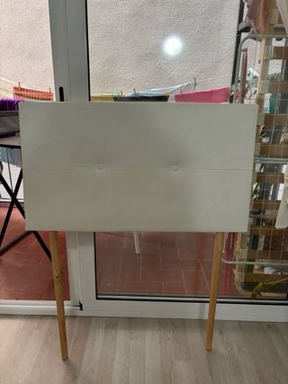 Colchón y somier de madera 90cm + cabecero