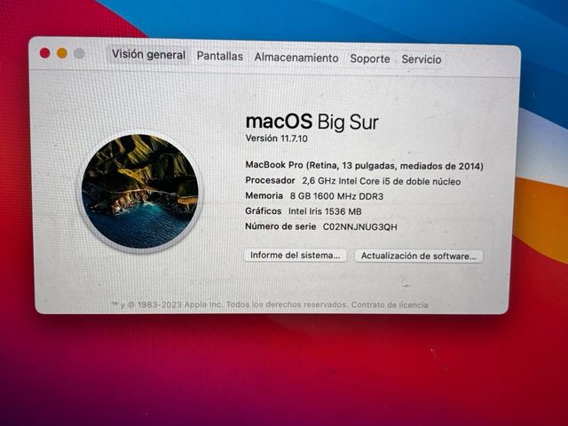 MacBook Pro Retina 13 pulgadas 2014