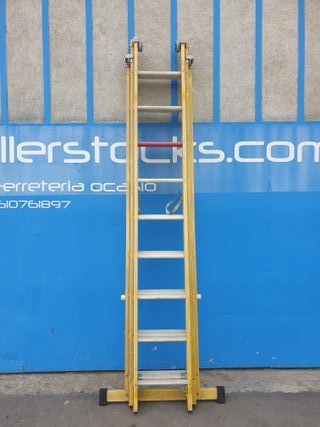 Escalera Fibra 9 Peldaños 3 Tramos Arizona