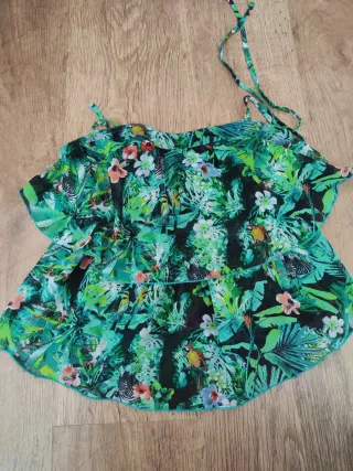 Blusa mujer estampado tropical