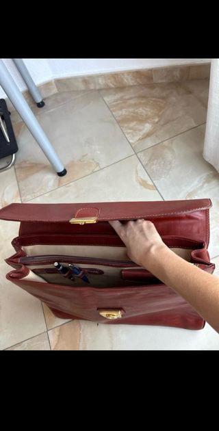 Bolso de cuero auténtico