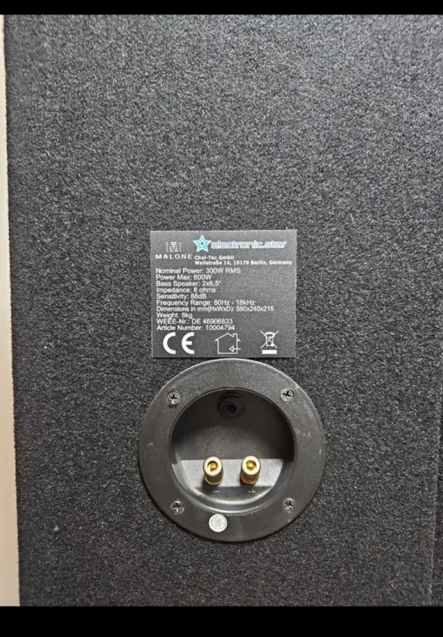Altavoces Malone 600W Max Negros