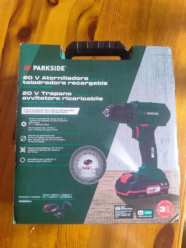 Parkside 20V Taladradora Atornilladora Recargable