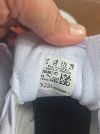Zapatillas Puma Talla 42 Blancas con negro