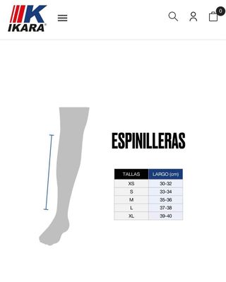 Espinilleras Tobilleras Ikara Talla XS