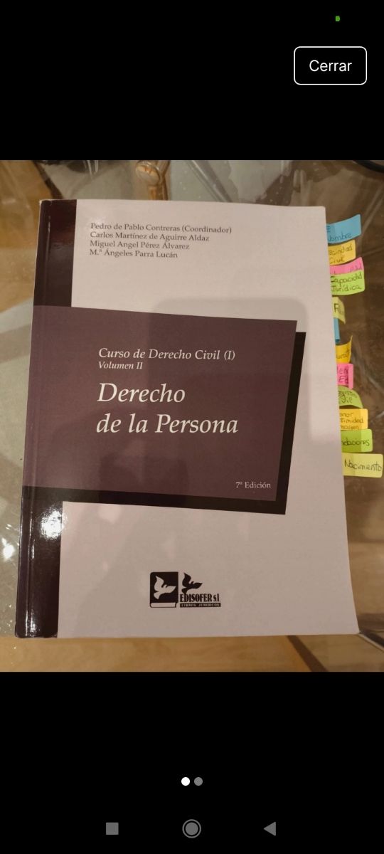 DERECHO DE LA PERSONA