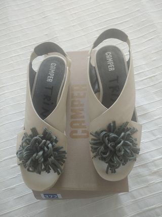 Sandalias Camper Beige cuña Talla 41