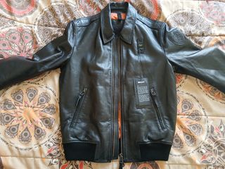 Blauer Bomber Aviador Allen Cazadora Piel Nueva.