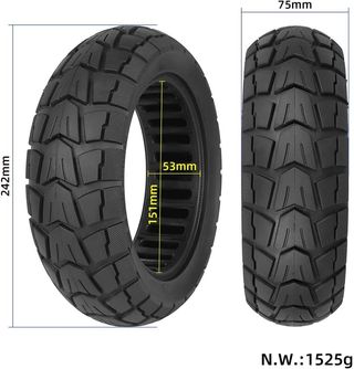 Dos Ruedas Macizas todoterrenos 10x2,75-6.5