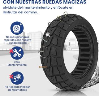 Dos Ruedas Macizas todoterrenos 10x2,75-6.5