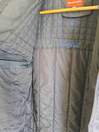 Plumas Schell gris talla L