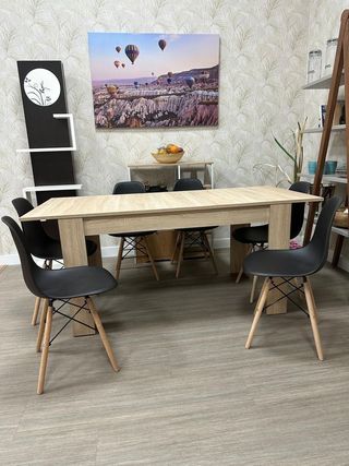 MESA/COMEDOR EXTENSIBLE + 6 SILLAS