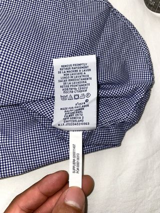 Camisa Polo Ralph Lauren Cuadros Azul y Blanco M