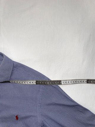 Camisa Polo Ralph Lauren Cuadros Azul y Blanco M