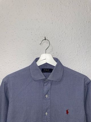 Camisa Polo Ralph Lauren Cuadros Azul y Blanco M