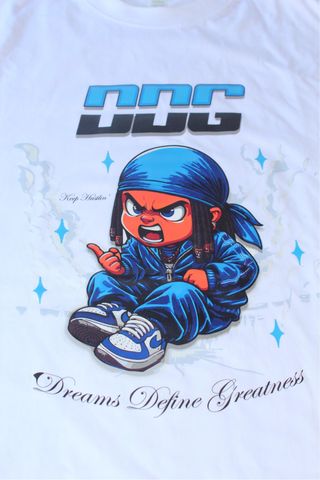 Camiseta blanca estampada DDG