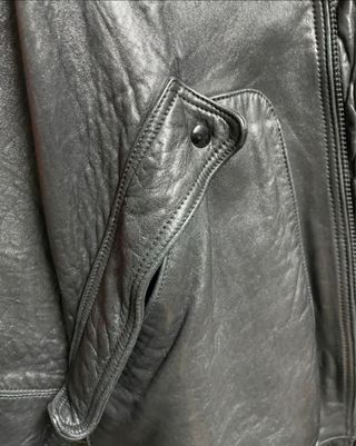 Chaqueta Cuero Negra XL moto