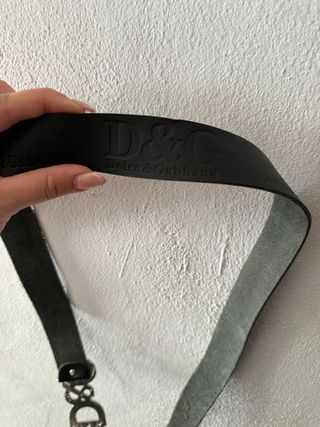 Cinturón D&G Dolce & Gabbana Negro y Plateado