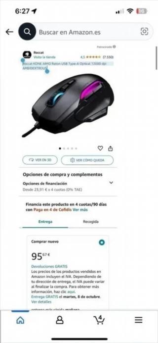 Raton Inalambrico Roccat