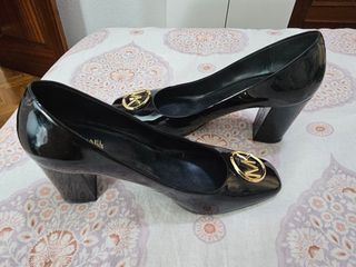 Zapatos Michael Kors Negros Charol Tacon