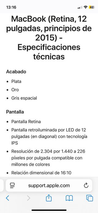 MacBook 12” Retina Plata