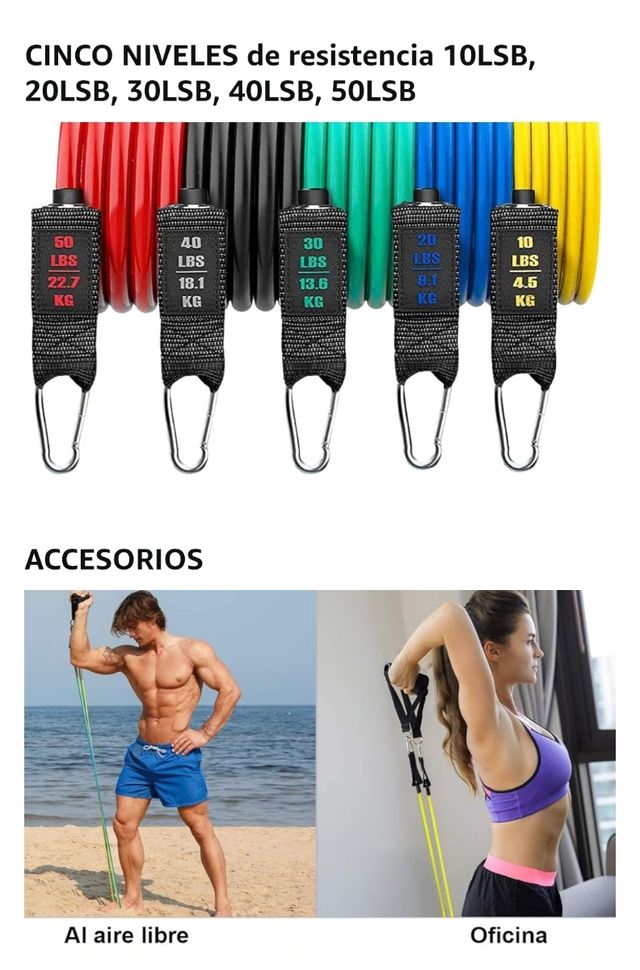 Bandas Elásticas de Resistencia (5 Niveles)