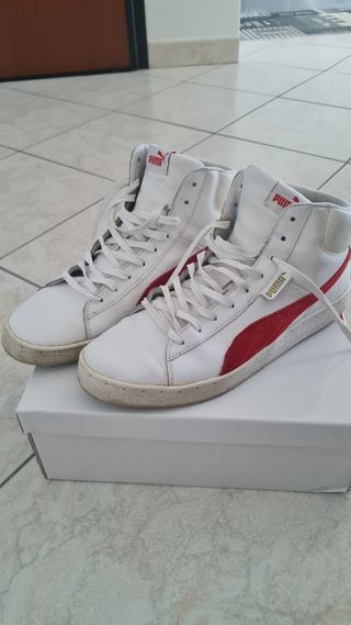 Scarpe Puma Uomo Bianche e Rosse