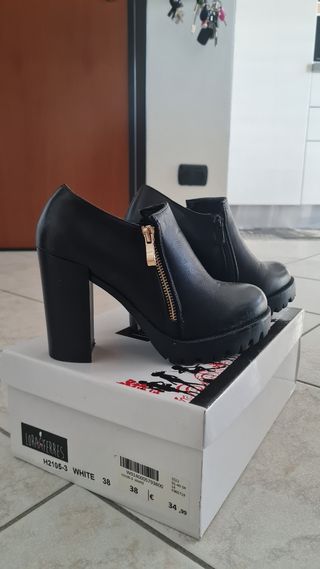 Scarpe con tacco donna nere Tg 37 Tacco 10cm