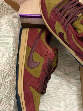 Nike SB Dunk Low Dark Team Red Olive Flak