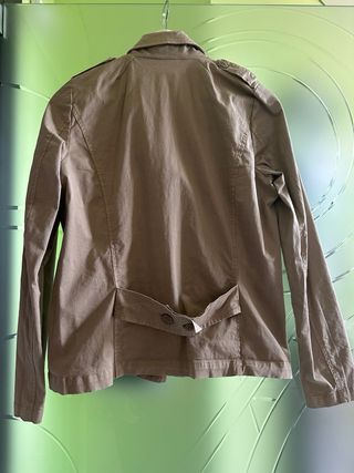 Giacca trench corta marrone